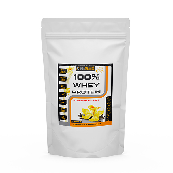 100% Whey Protein - Příchutě: bílá čokoláda - jahoda