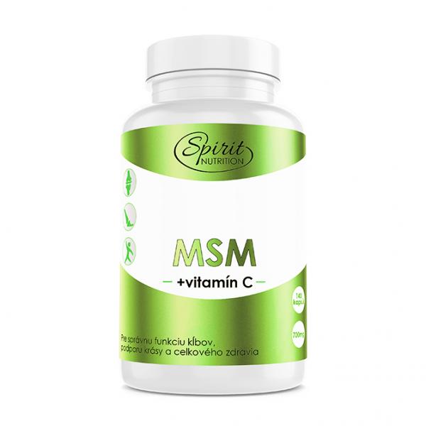 MSM + vitamín Spirit Nutrition – imunita, zdraví a vitalita, 140 kapslí