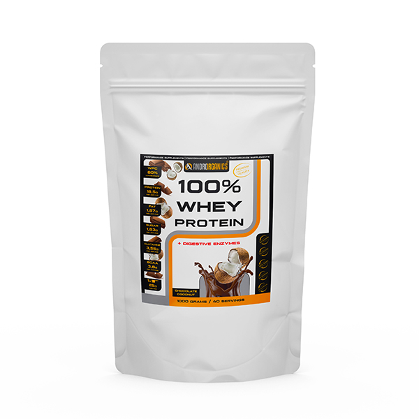 100% Whey Protein - Příchutě: bílá čokoláda - jahoda