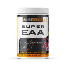 Super EAA Androrganics – BCAA, EAA a svalová regenerace, malina, 500g